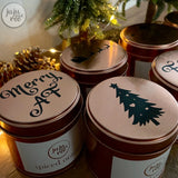 christmas designs - personalised soy wax candle