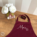 personalised children’s apron - slate grey