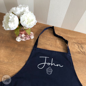 personalised children’s apron - navy blue