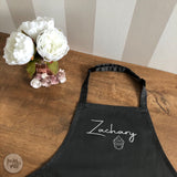 personalised children’s apron - slate grey