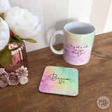 rainbow watercolour - coaster