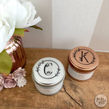 monogram initial - soy wax candle