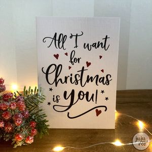 all I want for christmas - card