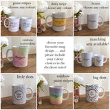 personalised name and tea / coffee order - mug