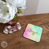 rainbow watercolour - coaster