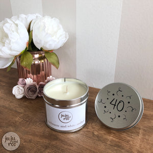 number milestone - soy wax candle